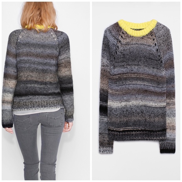 nwt zadig & voltaire kong pa striped wool blend pullover sweater, size small - Picture 8 of 9